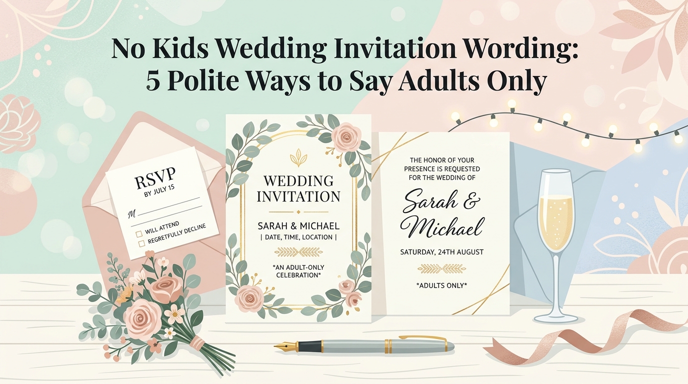No Kids Wedding Invitation Wording: 5 Polite Ways to Say Adults Only