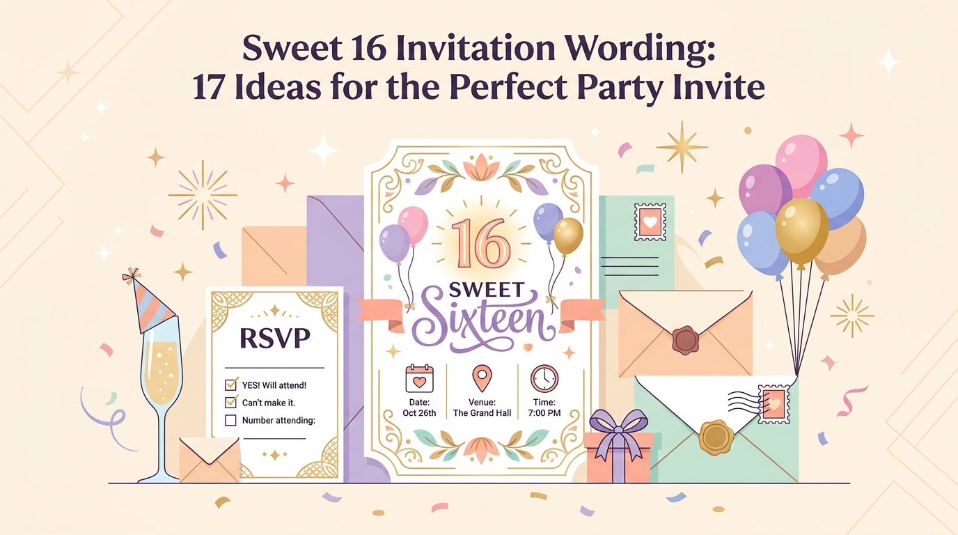 Sweet 16 Invitation Wording: 17 Ideas for the Perfect Party Invite